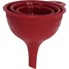 Funil Plastico Vermelho 3pcs En